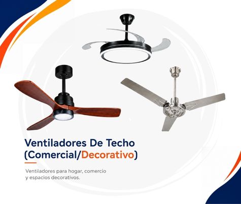 Ventilador de techo (Comercial/Decorativo)